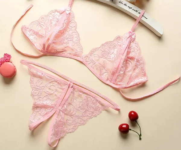 Tantalising Lace-up Lingerie Set