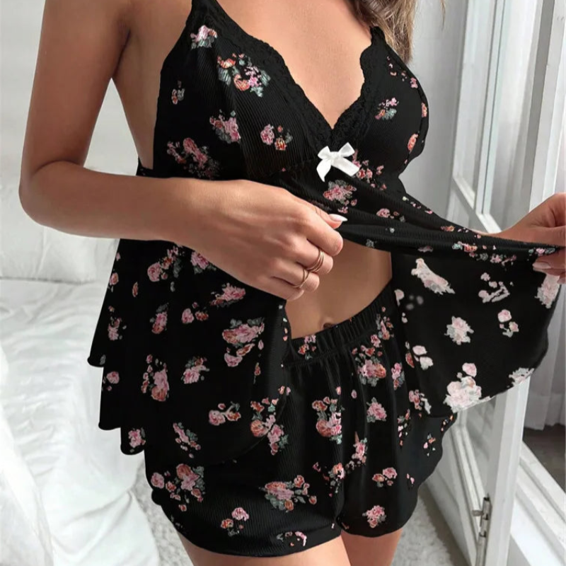 Rose Print Pyjama Set