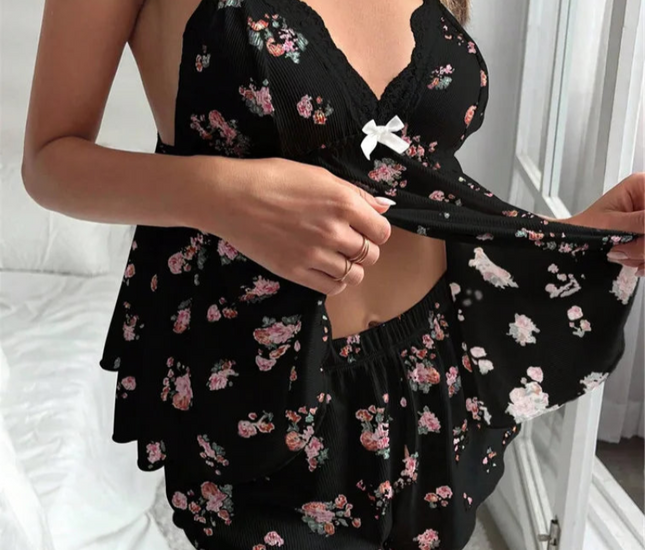 Rose Print Pyjama Set