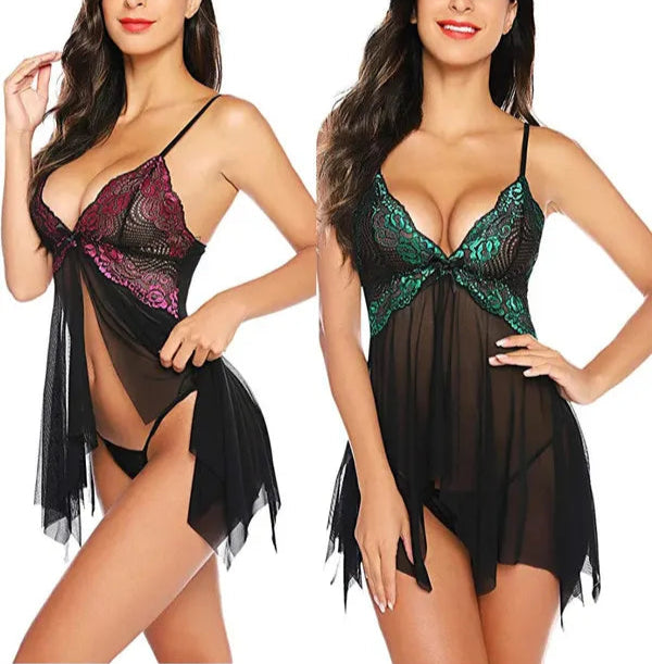 V-Neckline Front Closure Babydoll