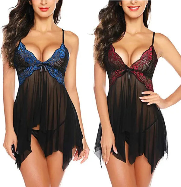 V-Neckline Front Closure Babydoll