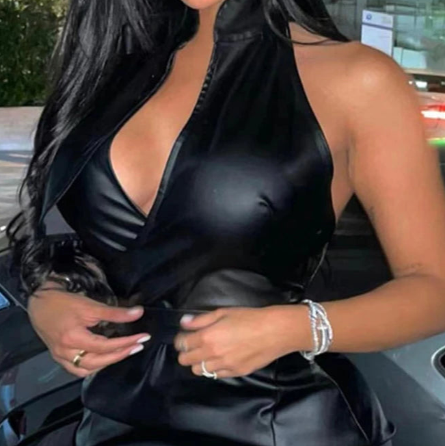 Jessica Faux Leather Bodycon Dress