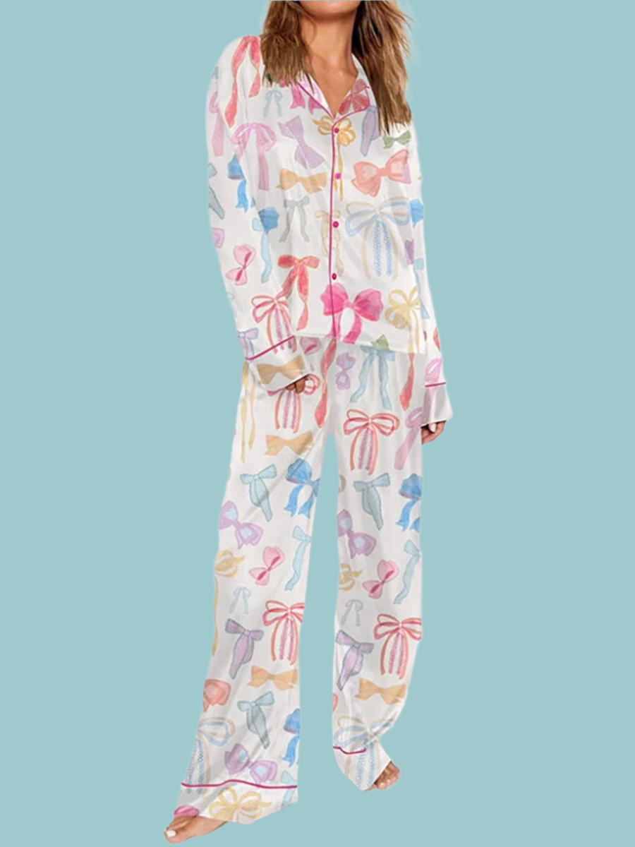Pastel Ribbons PJ Set
