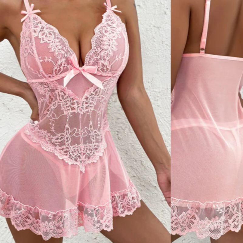 Sugar & Spice Lace Babydoll Set