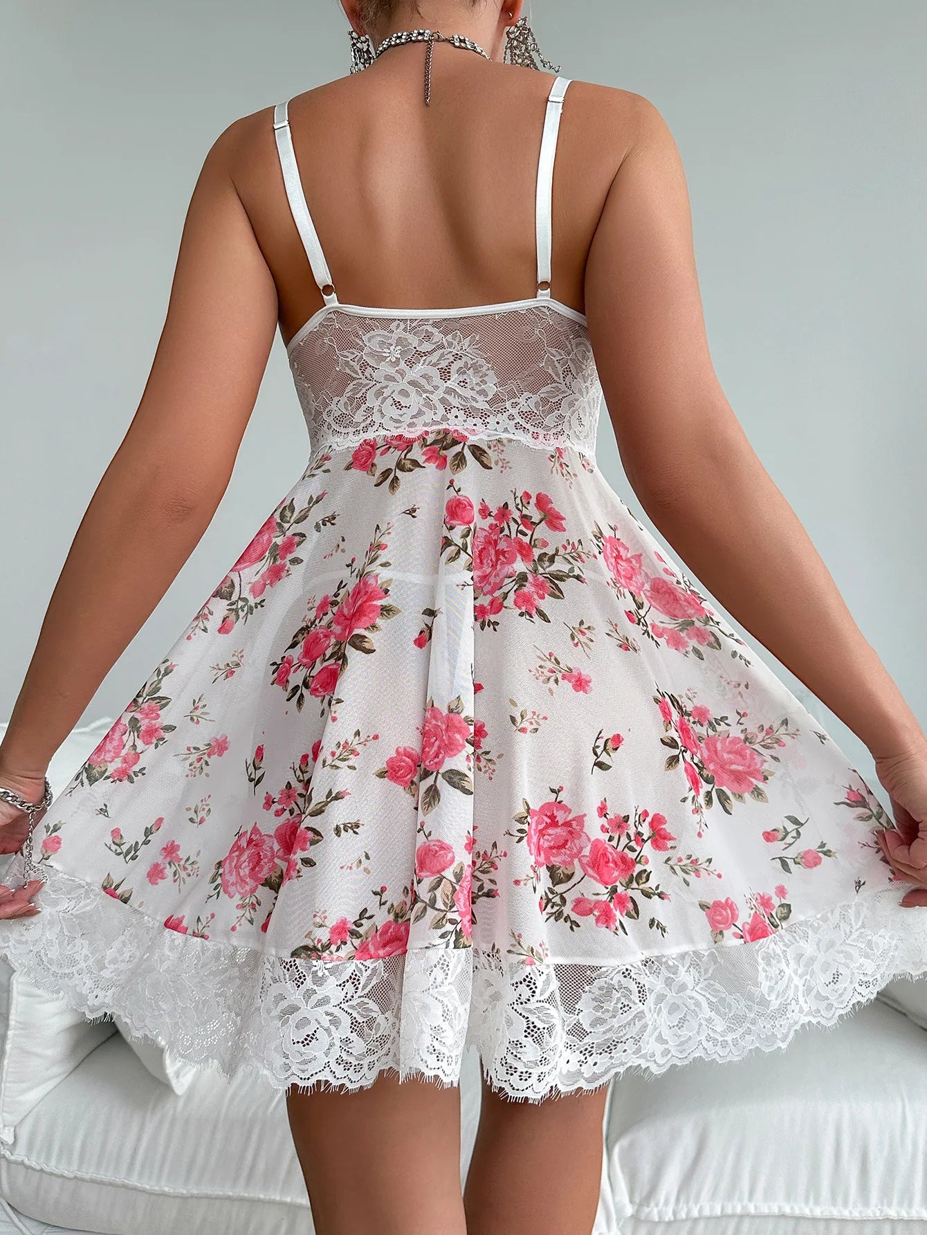 Rose Lace Nightdress