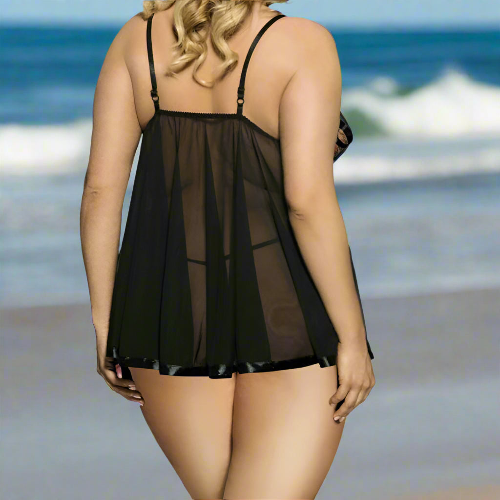 Midnight Allure - Enchanted Lace Babydoll Set