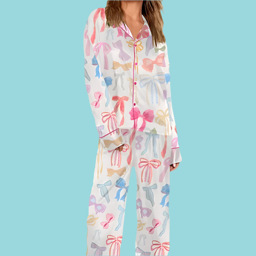 Pastel Ribbons PJ Set