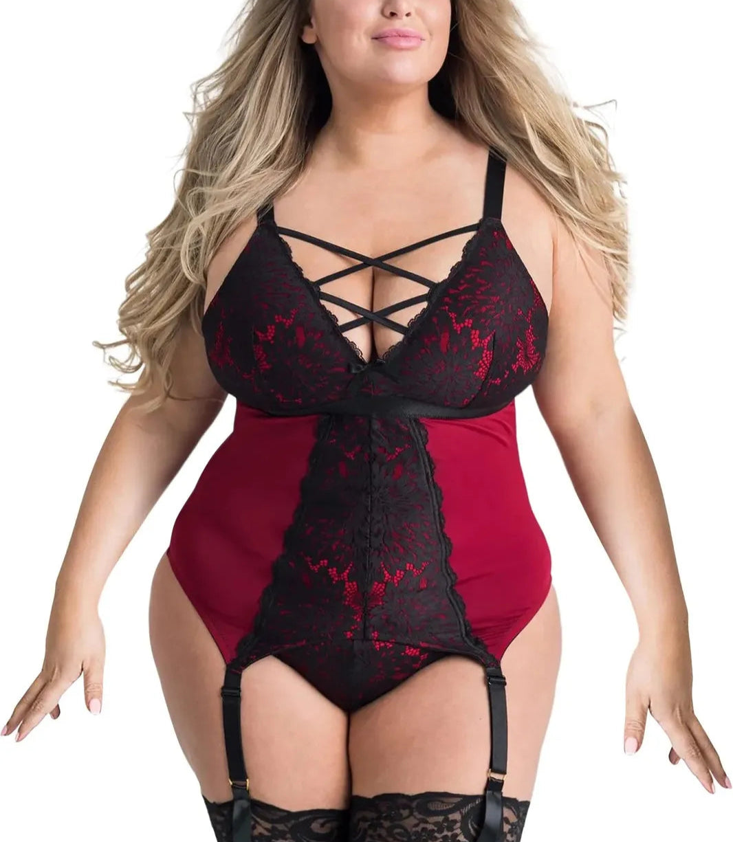 Plus Size Hot Lace Bodysuits