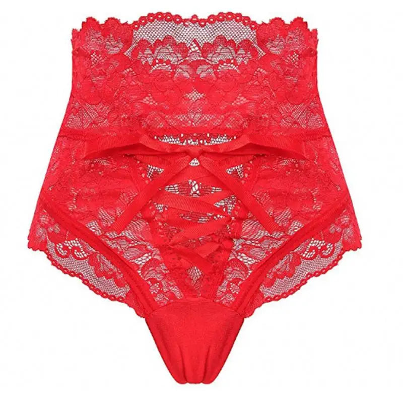 S-3XL Sexy High Waist Lace Up Back Panties