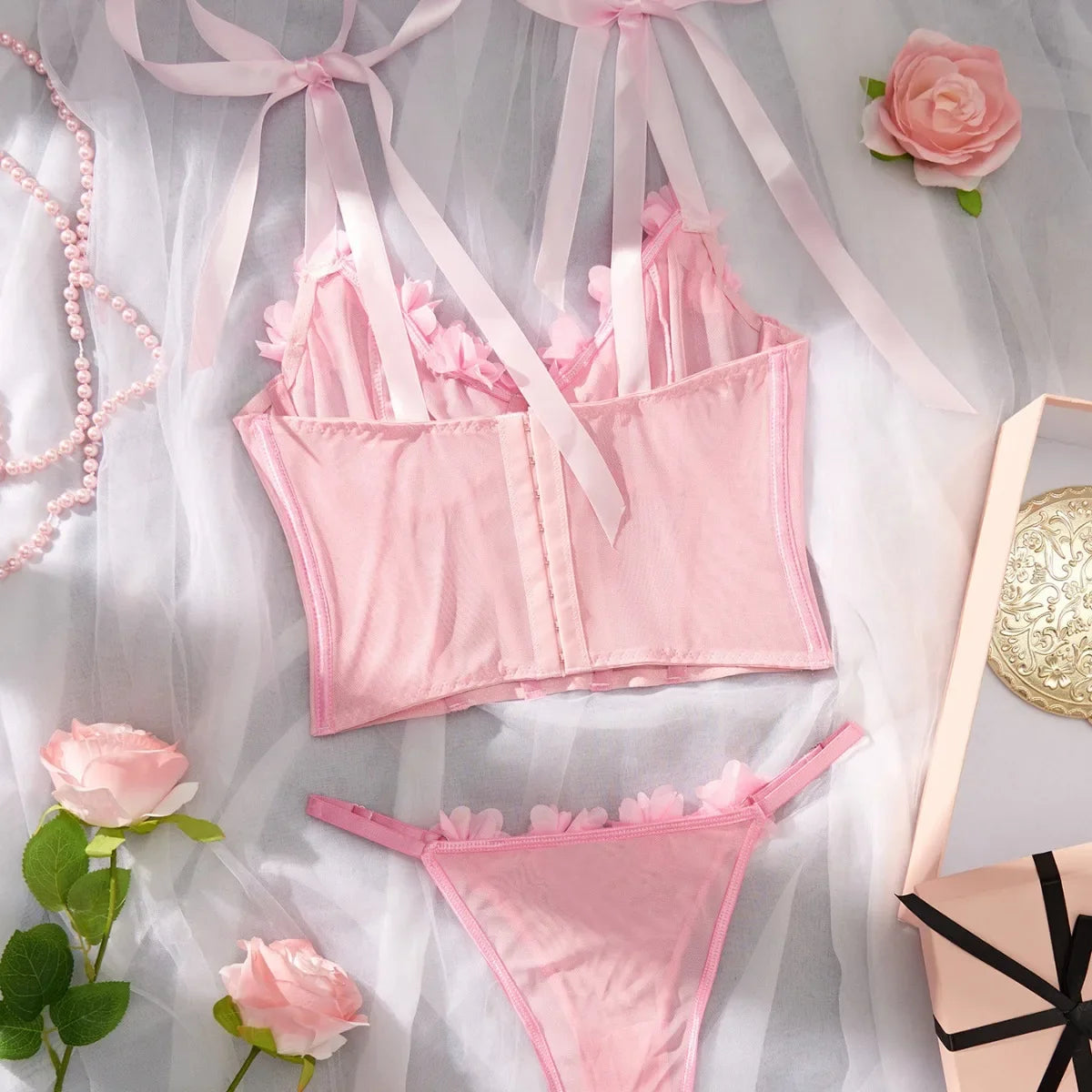 Candy Floral Corset Set
