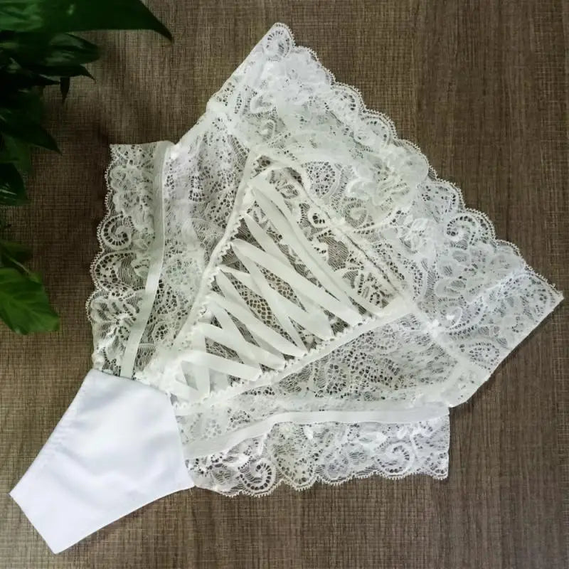 S-3XL Sexy High Waist Lace Up Back Panties