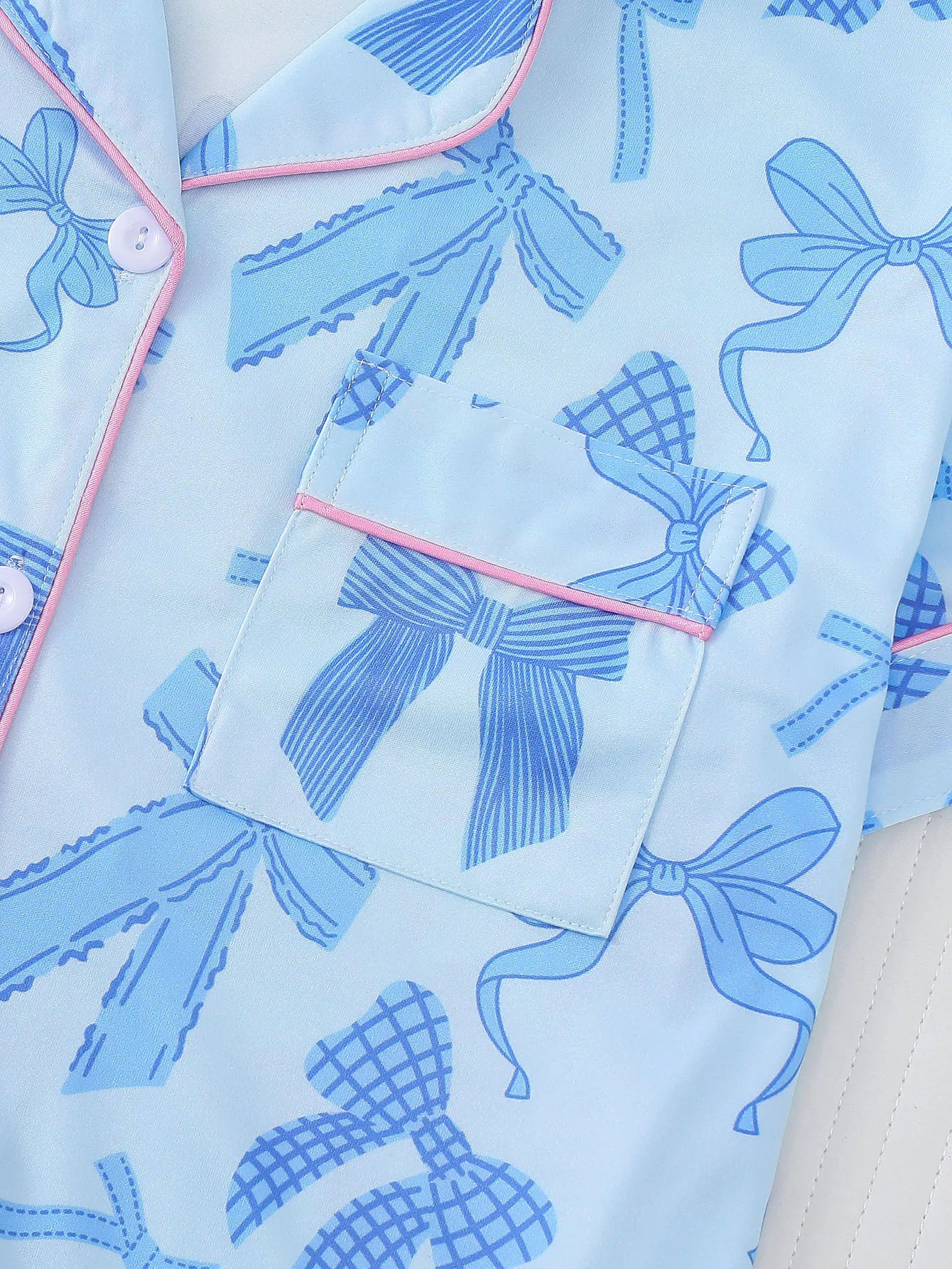 Blue Ribbon Romance 2 Piece Pyjama Set