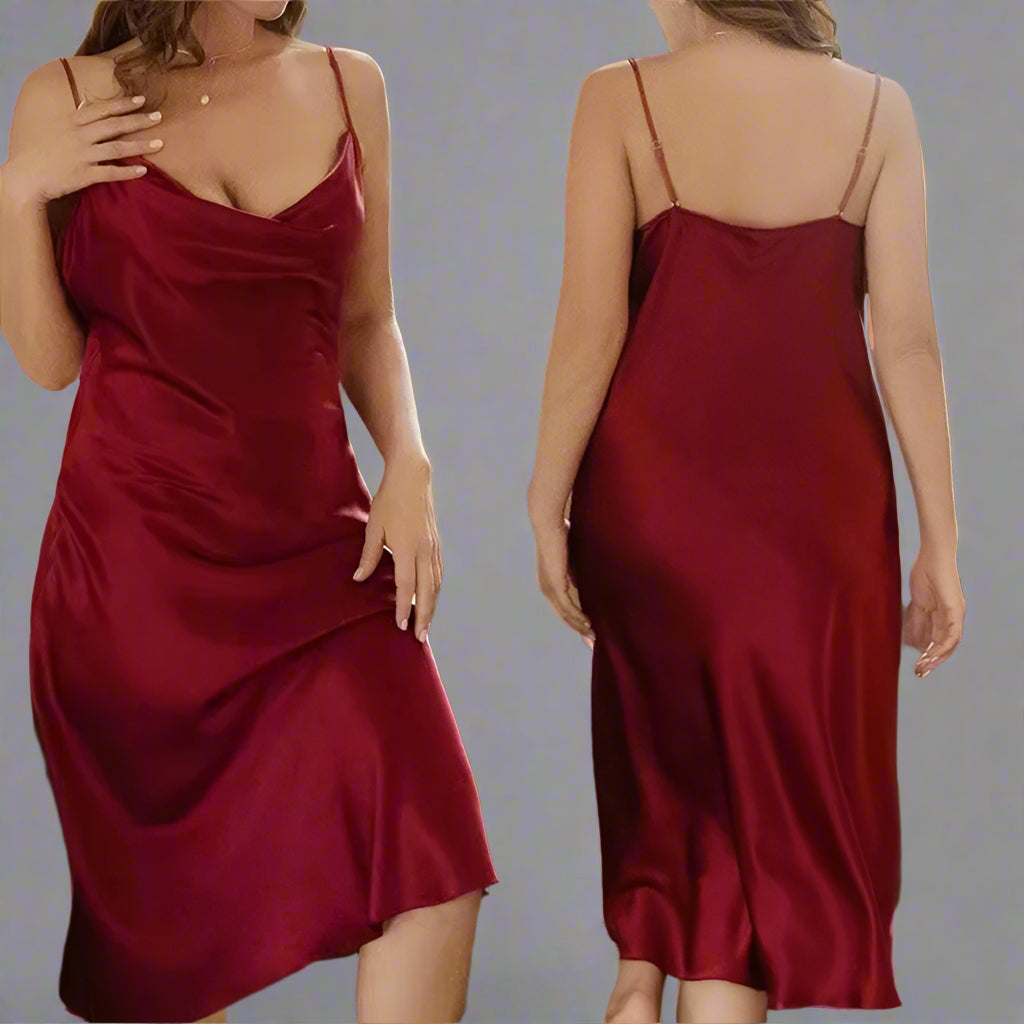 Satin Whisper Midi Chemise