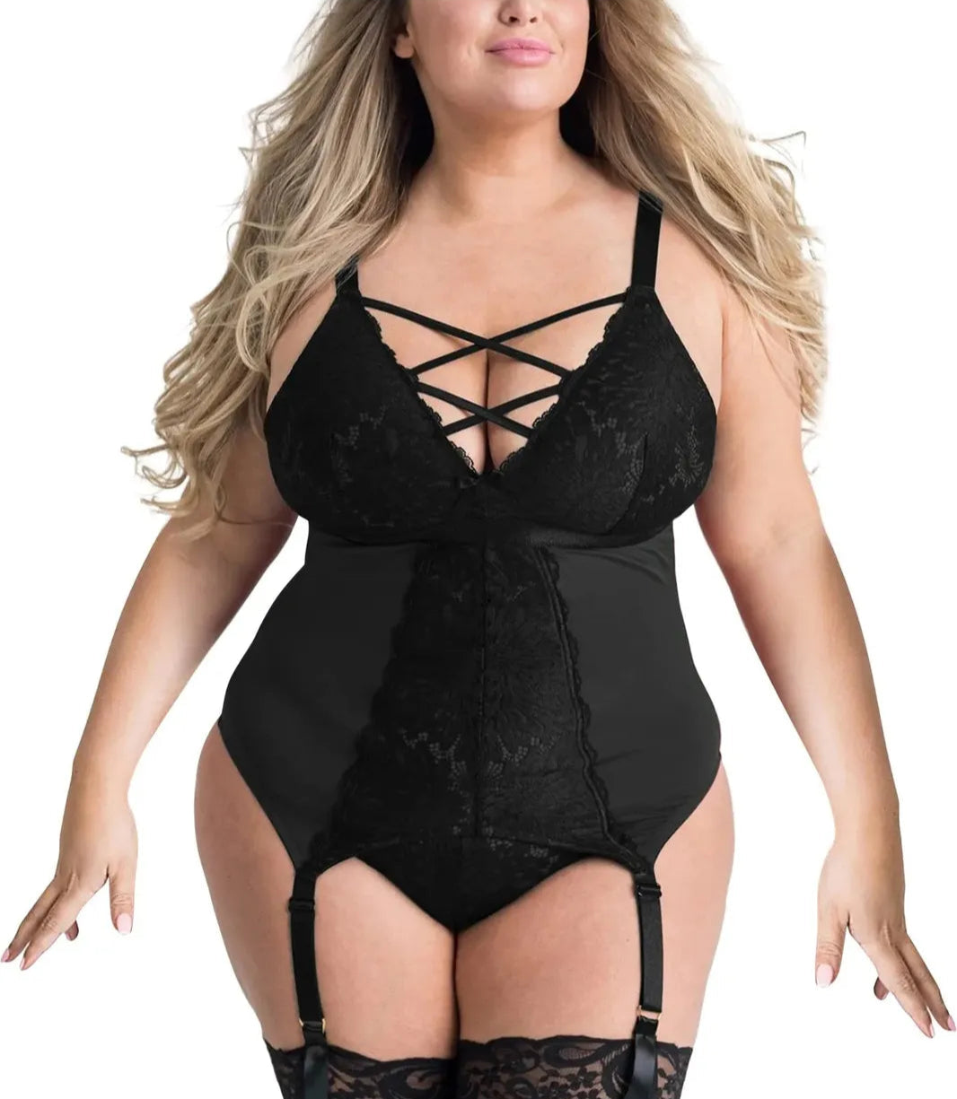 Plus Size Hot Lace Bodysuits