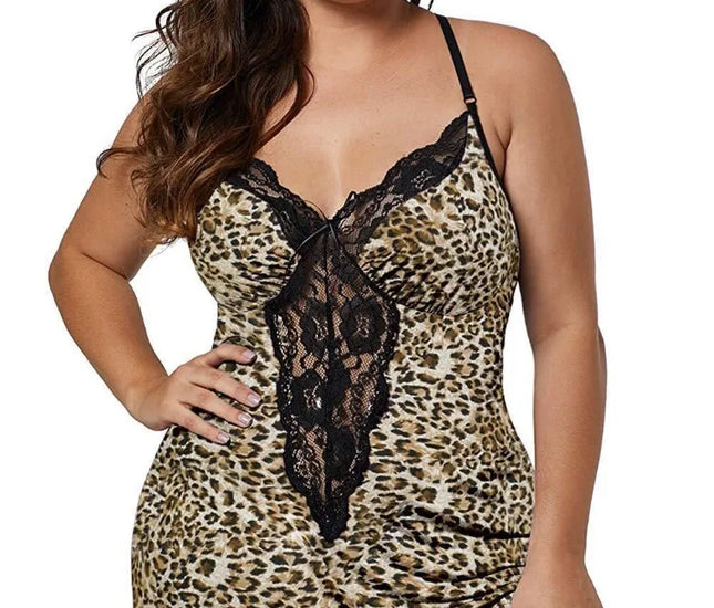 Animal - Seductive Plus Size Lace Chemise