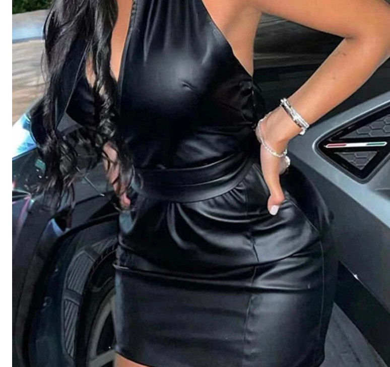 Jessica Faux Leather Bodycon Dress